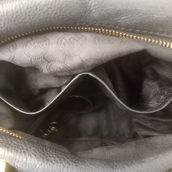 Michael Kors Black Soft Leather Fulton Chain Satchel - Picture 10 of 14